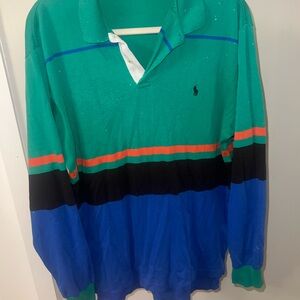 RARE Vintage Polo Ralph Lauren Long Sleeve Collared Shirt Y2K / Grunge / Punk